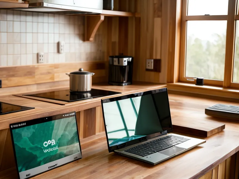Ein Laptop mit einem Human Design Chart in einer hellen Küche.