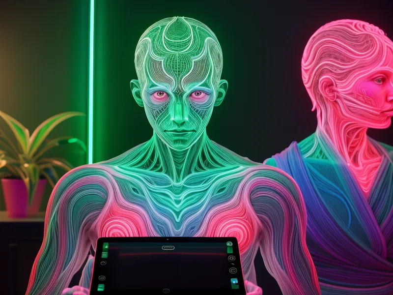 Zwei Human Design Körpergrafiken im Vergleich, die das Nicht-Selbst-Thema von Manifesting Generator und Projektor zeigen.