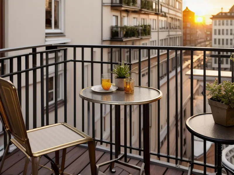 Sonnenuntergang über Hamburg-Eimsbüttel vom Balkon, ruhiger Moment nach einem Gespräch über Human Design Projektor und Beziehungstipps